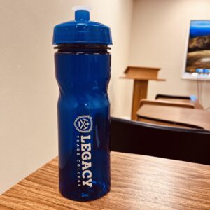 20 OZ Blue Plastic Water Bottle